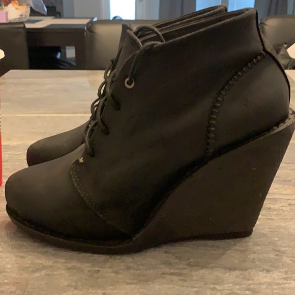 Rag & bone odval desert black wedge booties - Picture 4 of 7